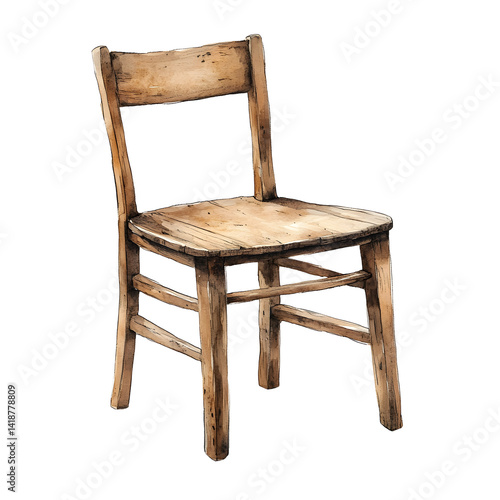 Weathered wooden chair with rustic charm