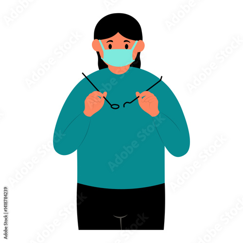 Obraz na płótnie Dental Care Character in Flat Design. Vector Illustration. w salonie