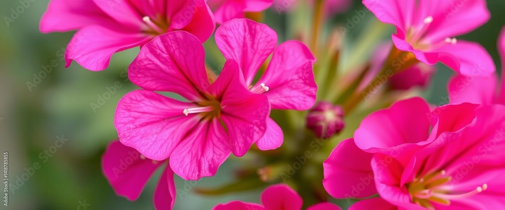 Close-up of vibrant pink Lychnis coronaria 'Oculata' blossoms, showcasing delicate petals and intricate details, macro, vibrant Close-up of vibrant pink Lychnis coronaria 'Oculata' blossoms, showcasing delicate petals and intricate details, macro, vibrant