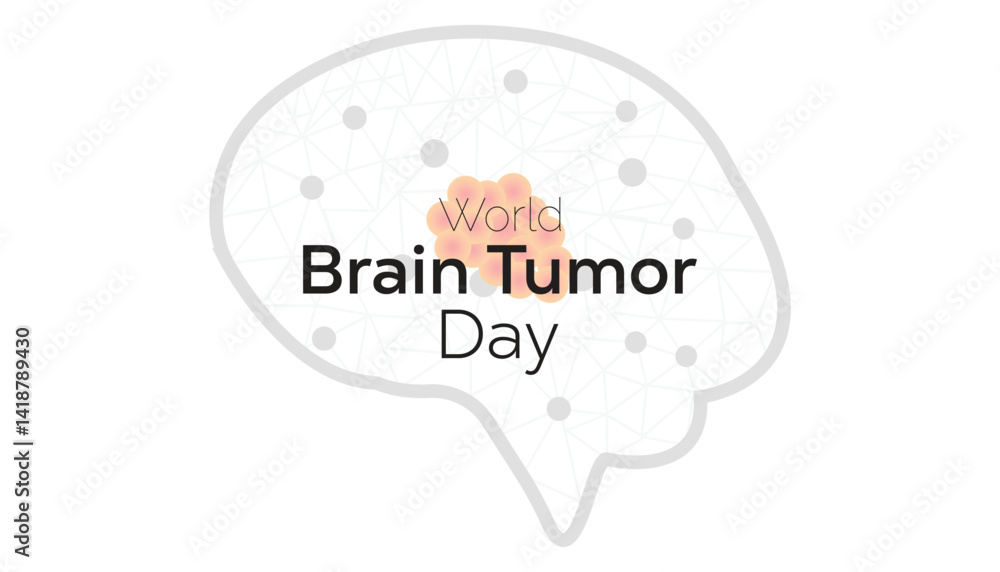 June is World Brain Tumor Day. Vector template Design for banner, greeting card, poster, prints, social media post ,flyer , T shirt with background. June is World Brain Tumor Day. Vector template Design for banner, greeting card, poster, prints, social media post ,flyer , T shirt with background.