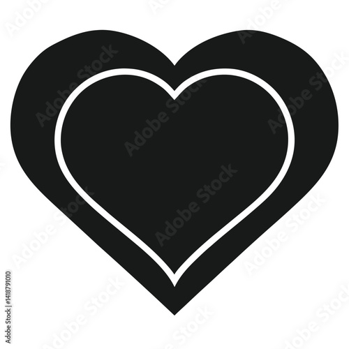 Heart Love Symbol Shape Silhouette