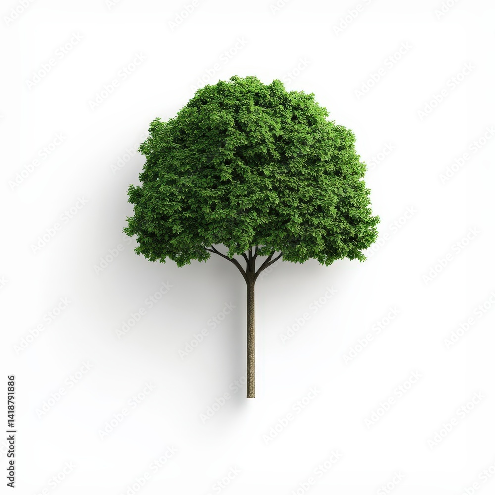 Fototapeta premium A tree is shown in a white background