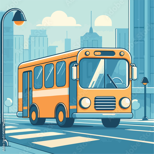 vector image of bus