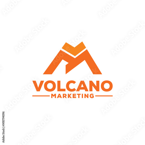 Striking Volcan Logo representing power, eruption, and transformation—ideal for bold brands, energy companies, or businesses focused on innovation, impact, and fearless identity.