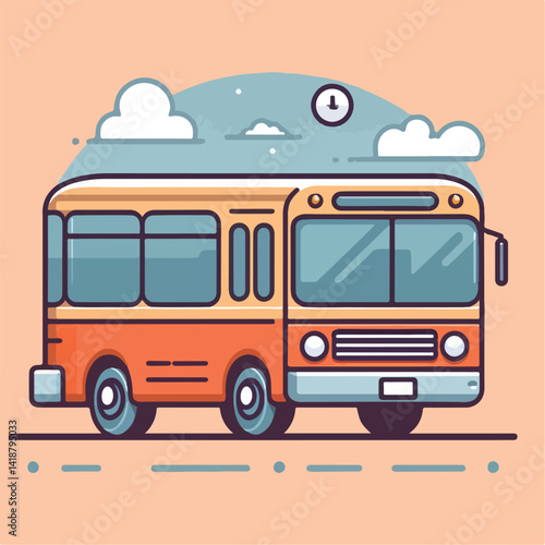 vector image of bus