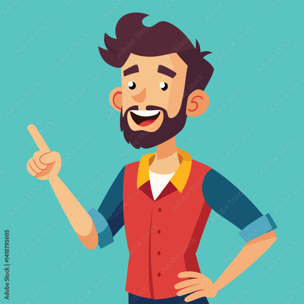 Happy man pointing into a blank copy space spot with two hands Happy man pointing into a blank copy space spot with two hands