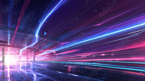 Wallpaper Mural Futuristic Abstract Background with Glowing Light Streaks

Digital Data Flow Tunnel in Purple and Pink

High-Speed Technology Motion Lines Background

Abstract Futuristic Light Trails for AI and Tech  Torontodigital.ca