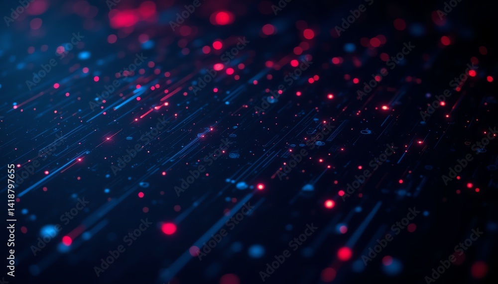 Obraz premium Futuristic abstract digital background with lights.