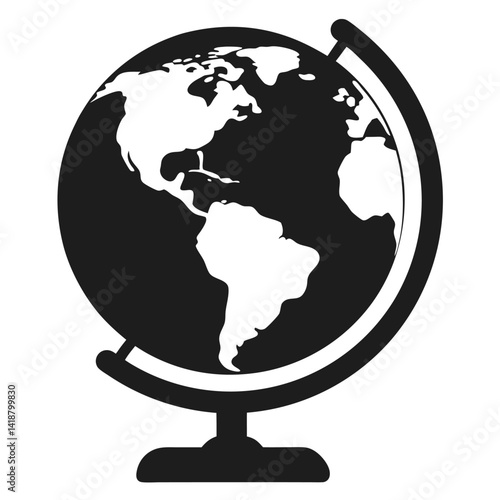Map Globe World Icon Silhouette