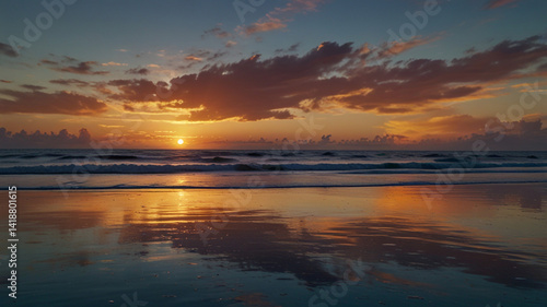 Wallpaper Mural "Cinematic 4K Sunrise Over Ocean - Dramatic Sky & Serene Seascape" "Cinematic Sunrise Over Majestic Landscape - 4K HDR Scenic Horizon" Torontodigital.ca