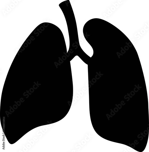 Human lungs vector icon.