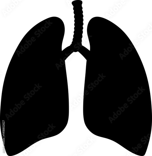 Human lungs vector icon.
