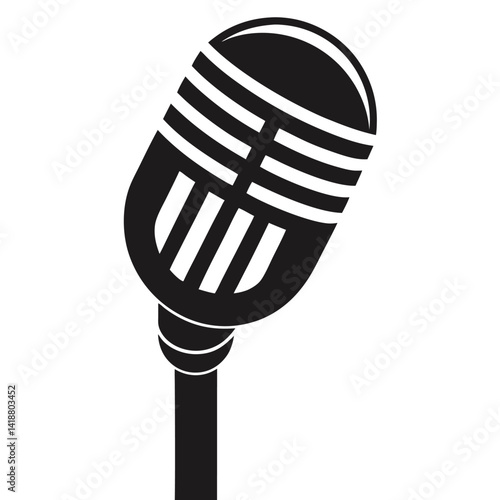 Microphone Audio Voice Icon Silhouette