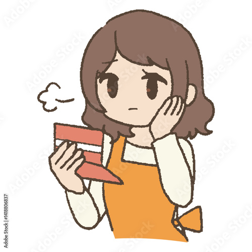 通帳見てため息主婦