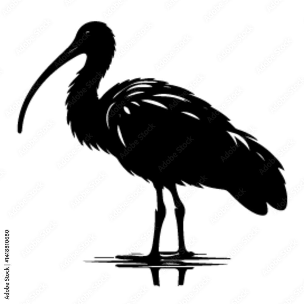 Obraz premium ibis silhouette