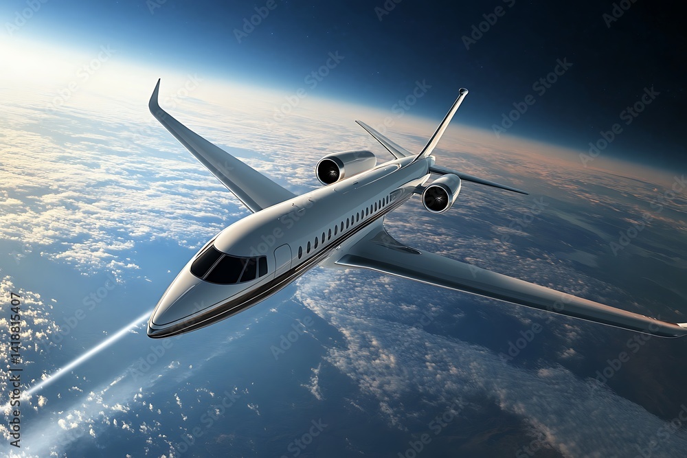 Fototapeta premium airplane in the clouds