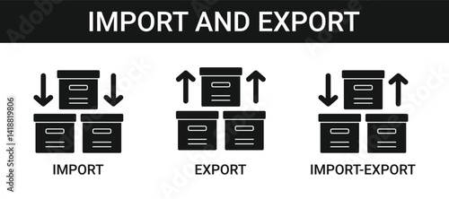 Import Export Icon Set Collection