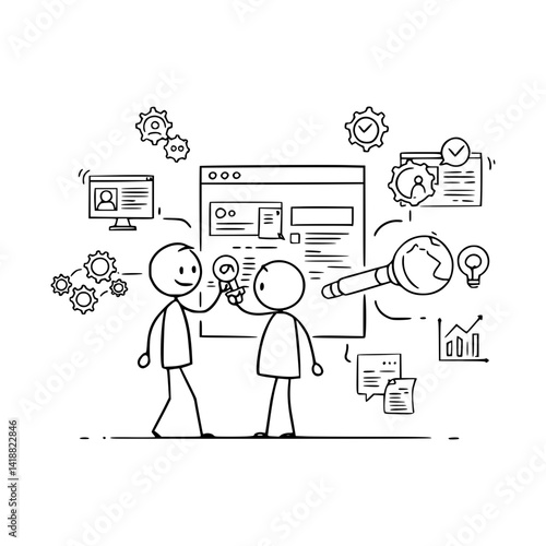Sticky man optimizing SEO 