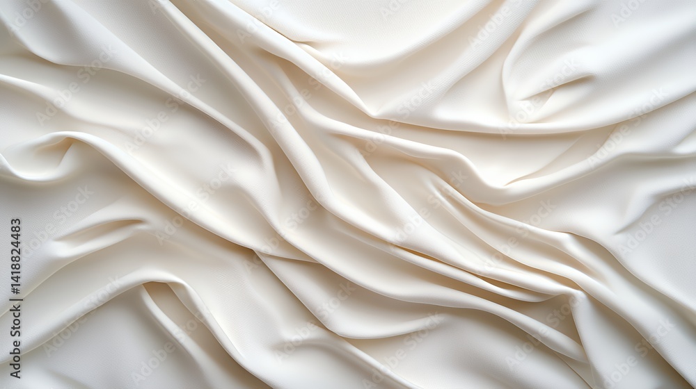 Obraz premium Elegant off white fabric drape texture