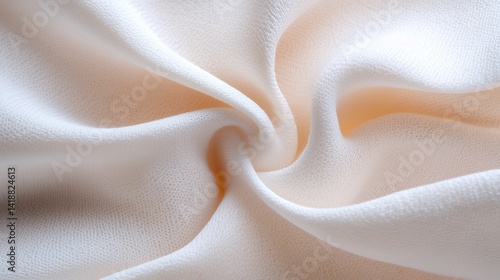Elegant off white fabric texture close up