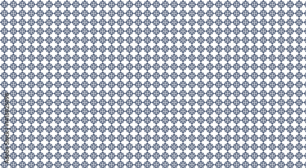 Seamless surface pattern design featuring repeating dark blue floral motifs on a clean white backdrop, creating a sophisticated and timeless aesthetic Seamless surface pattern design featuring repeating dark blue floral motifs on a clean white backdrop, creating a sophisticated and timeless aesthetic