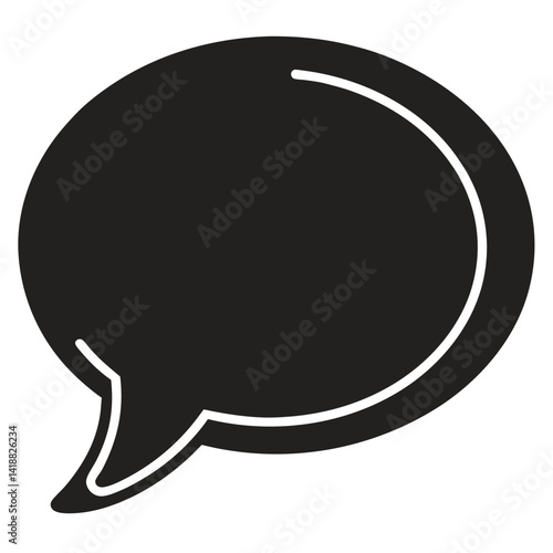 speech bubble silhouette vector graphic