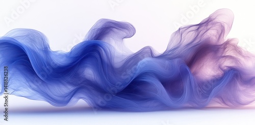 Abstract flowing blue waves background smooth digital design