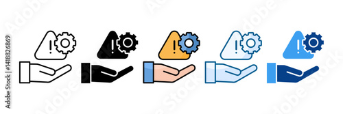 Risk Controls Icon Set Multiple Style Collection