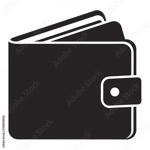 wallet outline symbol illustration