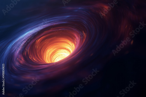The all-consuming funnel of a deep space black hole