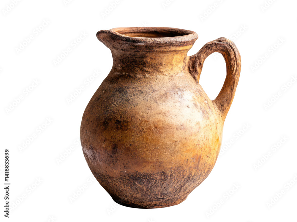 Ancient Clay Jug Awe-Inspiring Rustic Pottery Vessel Ancient Clay Jug Awe-Inspiring Rustic Pottery Vessel