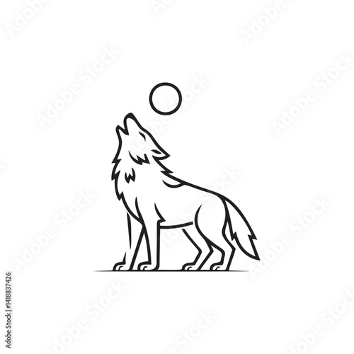 vector illustration of a wolf