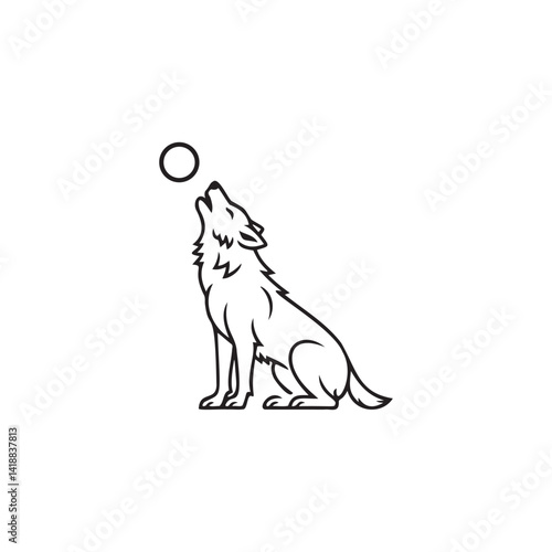 vector illustration of a Wolf