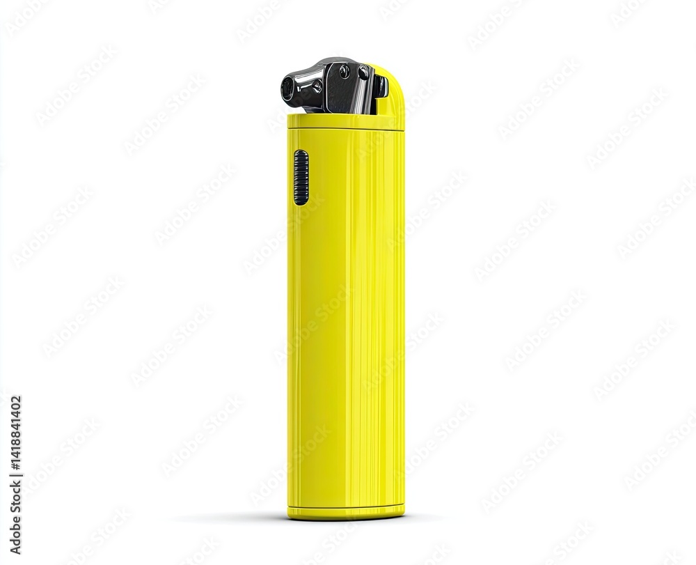 Yellow lighter, isolated, modern design Yellow lighter, isolated, modern design