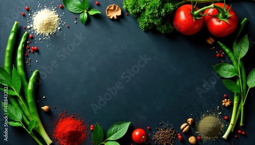 Wallpaper Mural Chalkboard menu with herbs and spices on display, restaurant, kitchen Torontodigital.ca