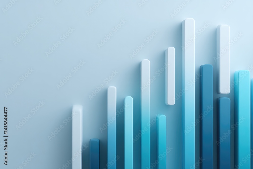 Stylish bars in gradient shades create dynamic visual representa Stylish bars in gradient shades create dynamic visual representa