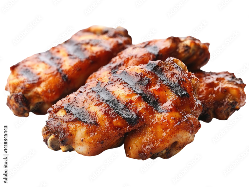 Delicious Grilled Chicken Wings Close Up Photography A mouthwatering image of succulent, perfectly grilled chicken wings glistening with a rich, savory glaze. Delicious Grilled Chicken Wings Close Up Photography A mouthwatering image of succulent, perfectly grilled chicken wings glistening with a rich, savory glaze.