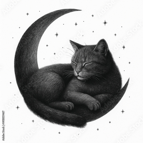 black and white cat