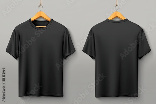 Blank black t-shirt mockup (7)