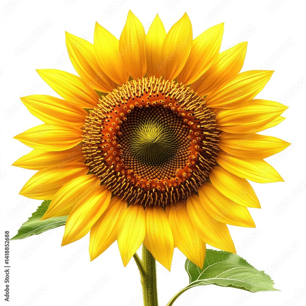 Vibrant sunflower, detailed view Vibrant sunflower, detailed view