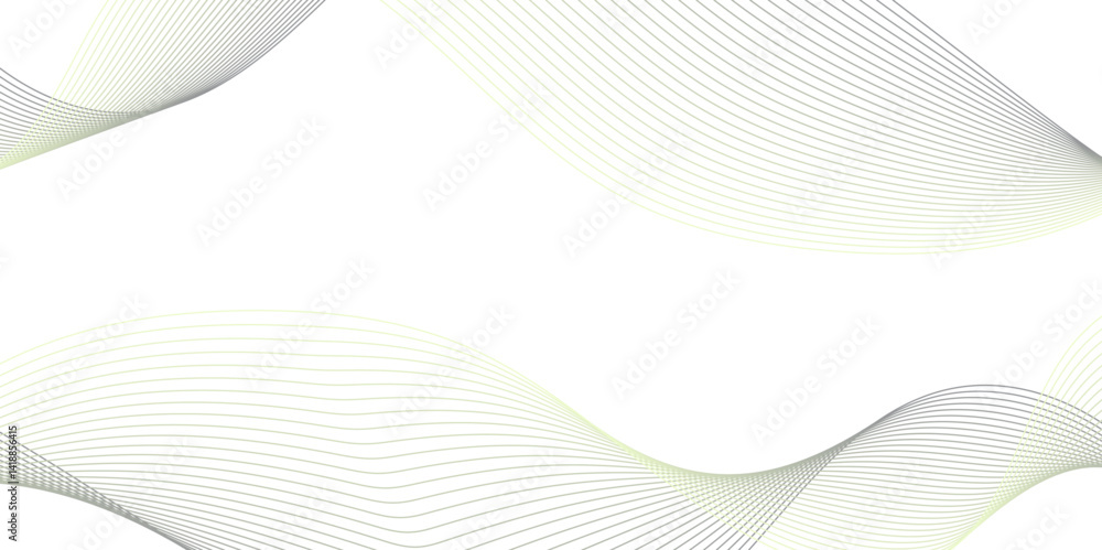 Fototapeta premium Futuristic Wavy Line Art Isolated on White – Modern Vector Design for Professional Use in Scientific Visualization, Digital Product Interfaces, and Advanced Data Science Concepts 