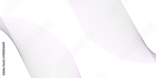 Abstract Vector Composition of Wave Lines on Transparent Background – Ideal for High-Tech Communication Designs, Big Data Reports, Research Presentations, and Business Technology Collateral
