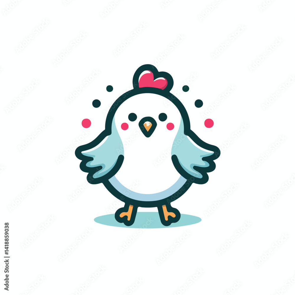 Obraz premium cute chick vector image