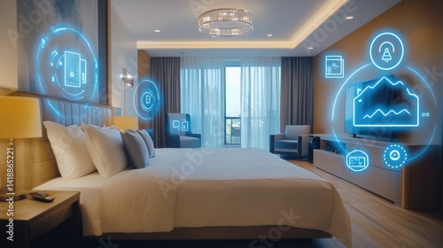 Smart hotel room with digital interface