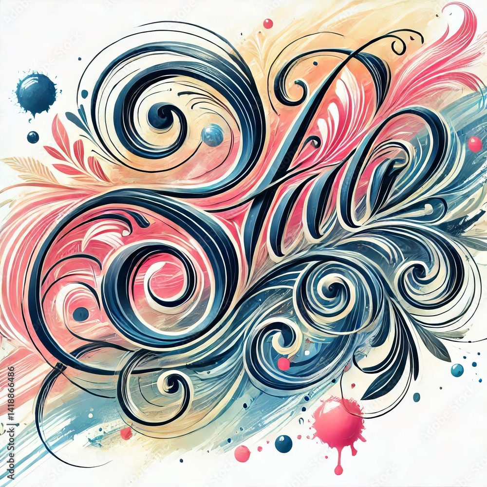 Obraz premium Font Brush Script MT