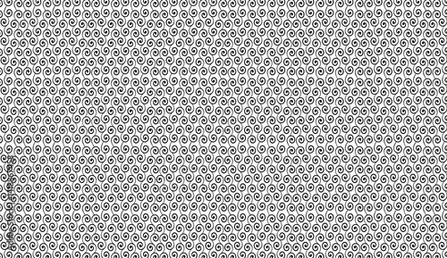 Wallpaper Mural Seamless vector pattern with simple black spirals on a white background creating a hypnotic optical illusion Torontodigital.ca