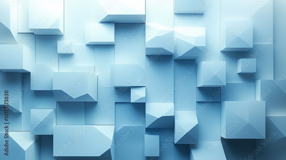 Fototapeta premium Minimalist abstract background with 3D cubes for business presentation clean modern geometric design white space render