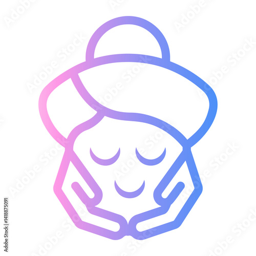 facial treatment Line Gradient Icon