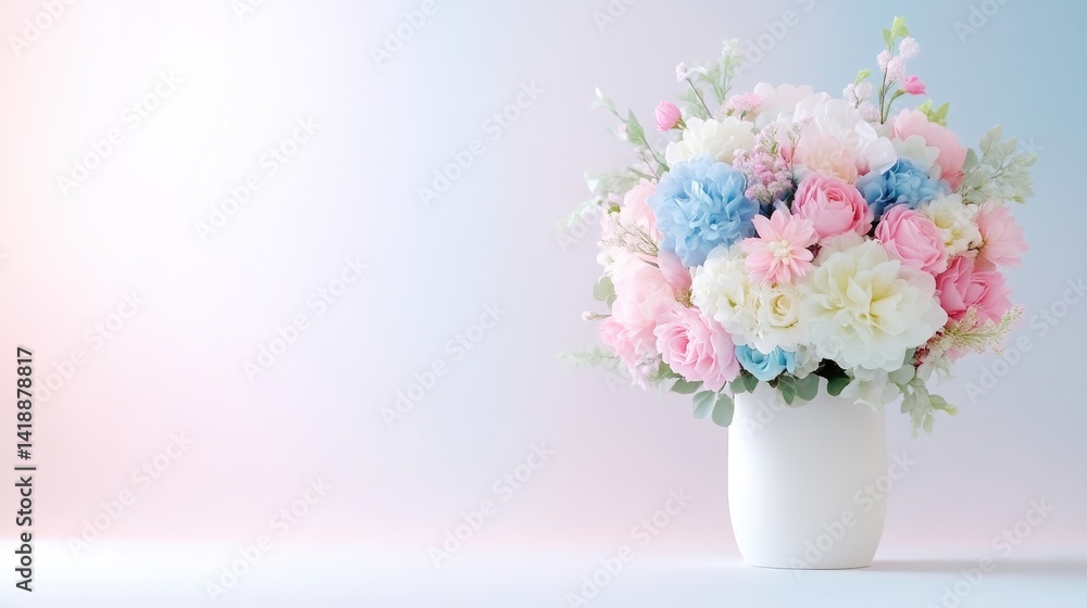 Delicate pastel bouquet in a vase Delicate pastel bouquet in a vase