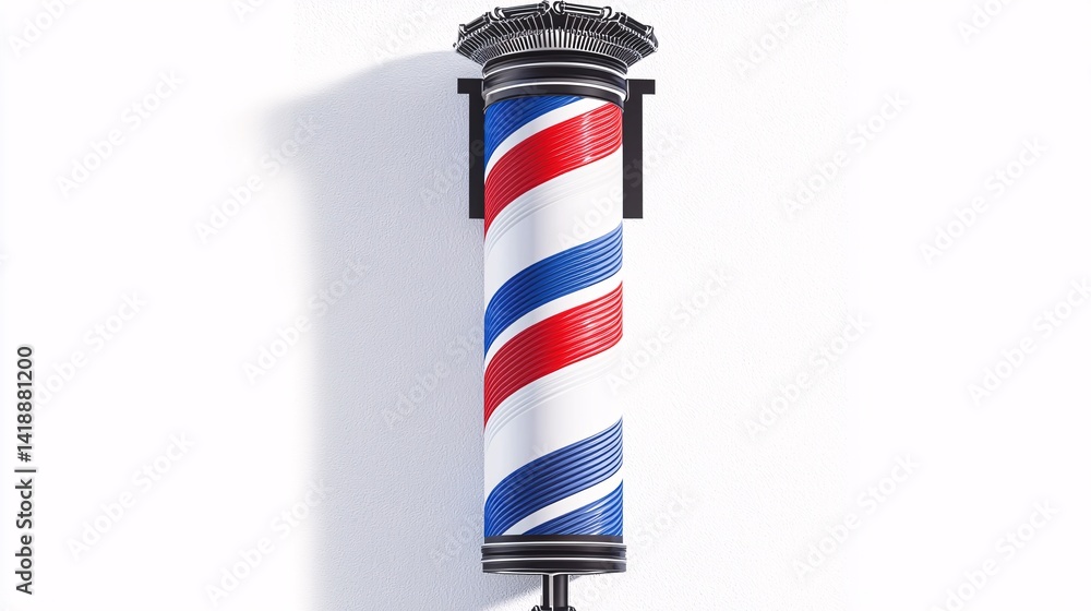barber pole design with flat colors and simple outlines, emphasizing the red and blue spiral stripes against a white background barber pole minimalist flat design red blue spiral stripes white barber pole design with flat colors and simple outlines, emphasizing the red and blue spiral stripes against a white background barber pole minimalist flat design red blue spiral stripes white